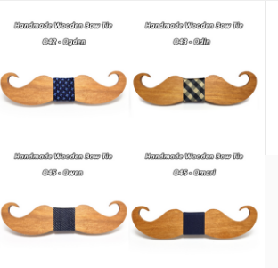 handmade-moustache-wooden-bow-tie