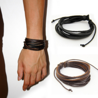 mens-leather-bracelet-braided